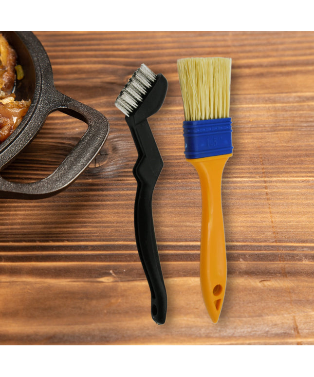 8721 Multifunction Basting Brush For Cooking Pastry Brush Baking Food Butter Brush Dusting Brush For Cooking Grease Brush For Baking Dishwasher Safe Grilling  Hairbrush  Corn (2 Pcs Set)