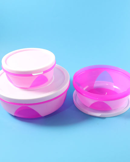Apple Set Of 3 Plastic Storage Containers (1 Pc)