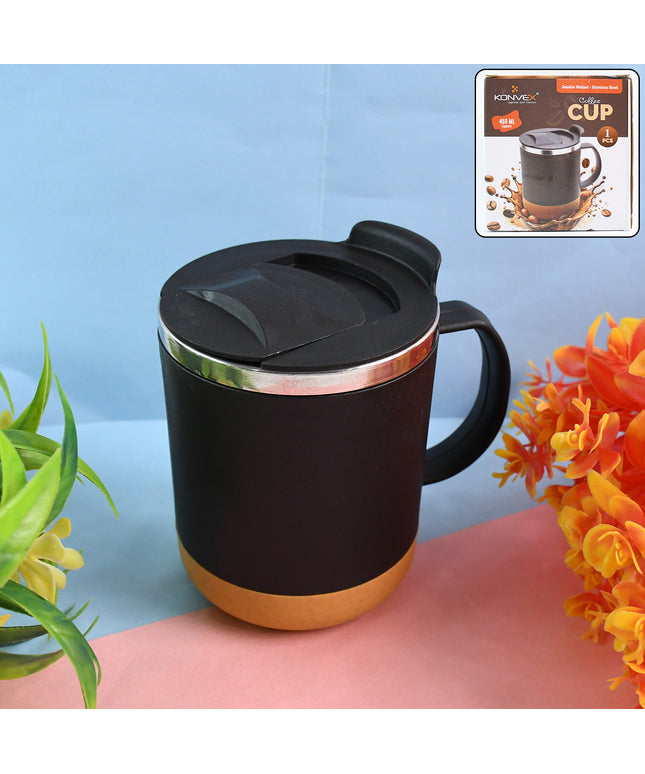 Insulated Coffee Mug With Spill-proof Lid (Approx 450ml  1 Pc)