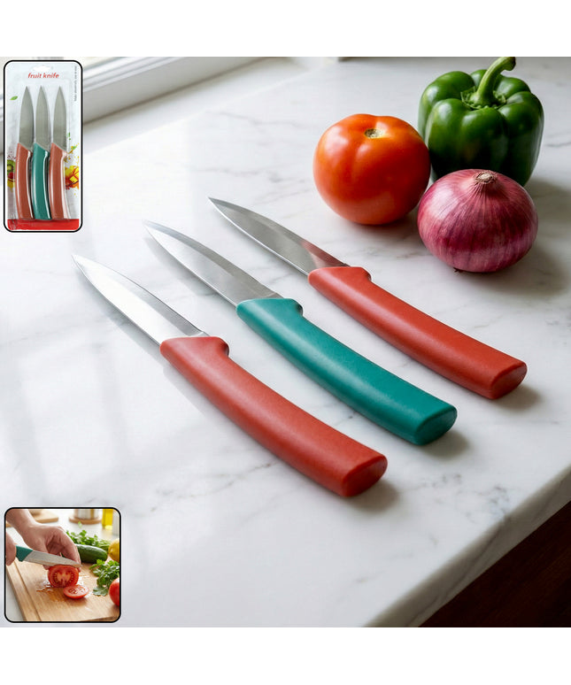 Multipurpose Kitchen Fruit  Vegetable Cutting Knife Set (Pack Of 3)