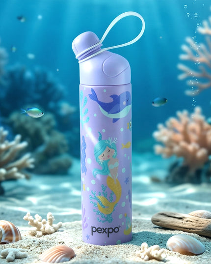 Pexpo Pico Art Printed Hot  Cold Insulated Stainless Steel Water Bottle 500 Ml