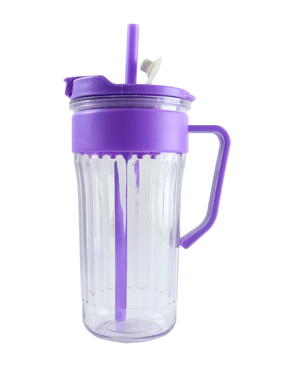 Kiddie Style Plastic Tumbler With Straw And Handle (500 Ml Approx)