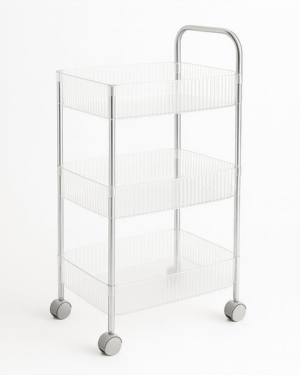 Apex Sapphire 3-layer Multipurpose Storage Trolley With Wheels