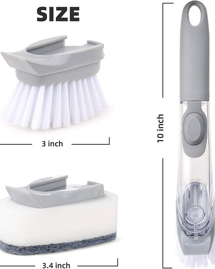 1271 Automatic Liquid Dispenser Dish Clean Brush Scrubber