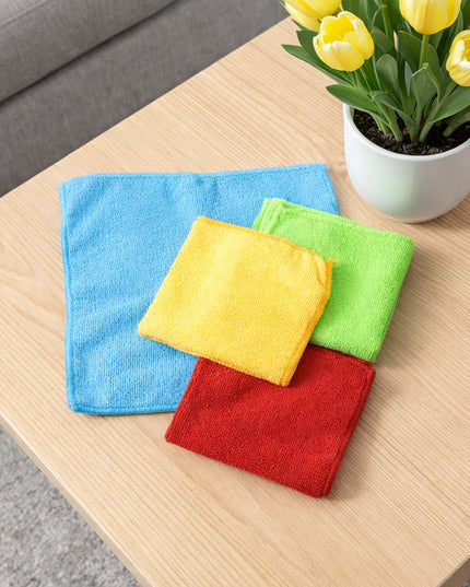 Microfiber Cleaning Cloths 4 Pc Set Multipurpose Cleaning Towel Napkin