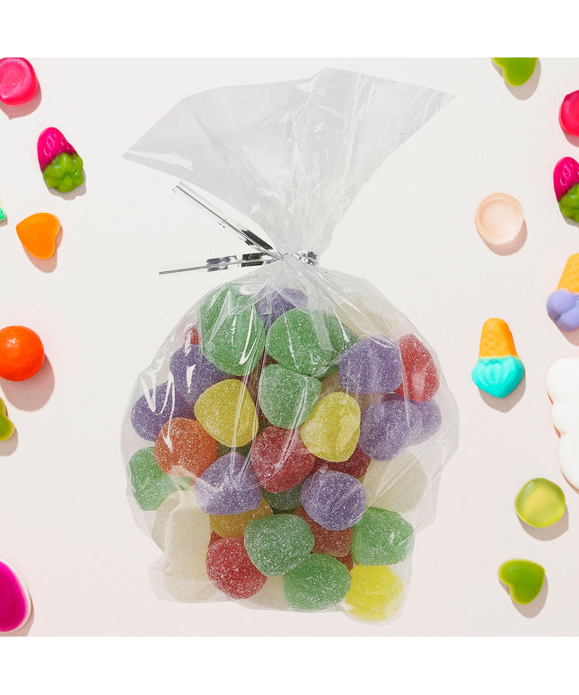 Clear Cookie Bags Gift Bag Clear Flat Treat Bags (50 Pc Set)