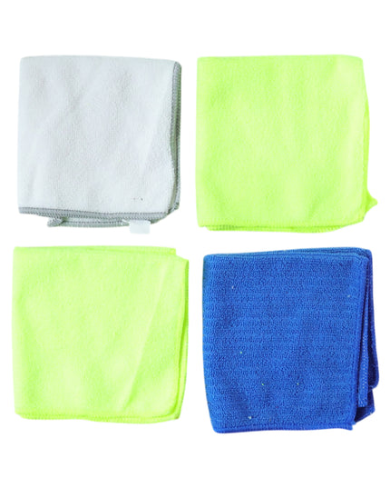 Multipurpose Microfiber Dust Cleaning Cloth (4 Pc Set)