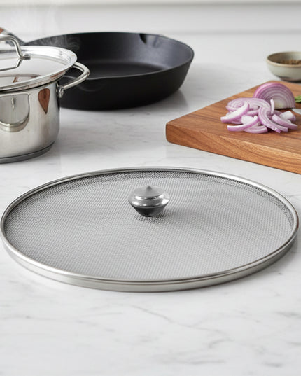 Stainless Steel Fine Mesh Food Net Cover Lid  8 Inch