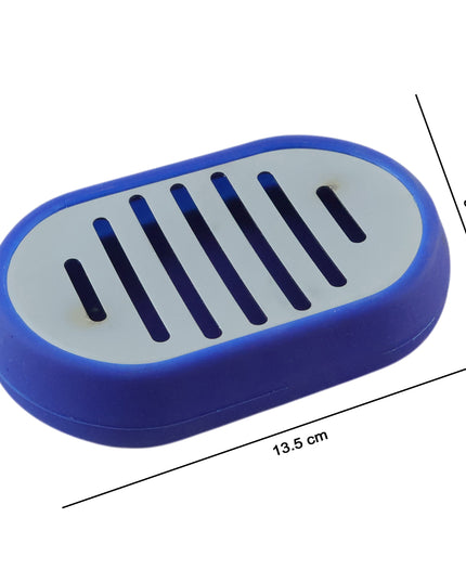 Plastic Soap Holder Tray With Drain Slots (1 Pc)