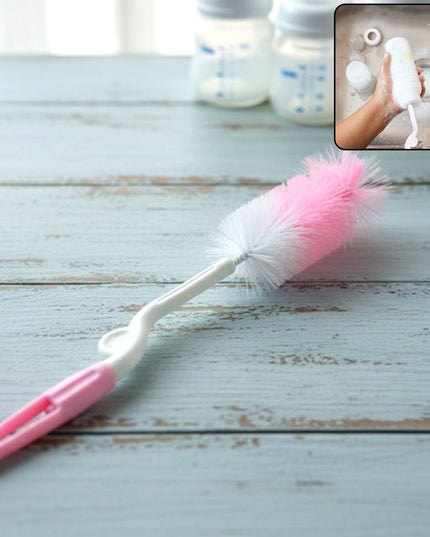 Bottle  Nipple Cleaning Brush With 360 Rotary Handle (1 Pc)