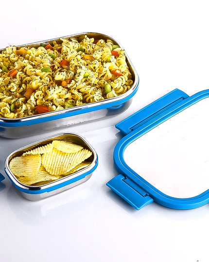 Apex Jerry Lunch Box Premium Stainless Steel Food Container (2 Pc  700+200 Ml Approx)