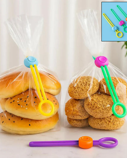 Reusable Silicone Food Bag Sealing Clips With Lock For Kitchen Storage ( 3 Pc)