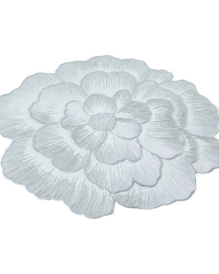 Round Floral Design Pvc Table Mat 1 Pc 36x36 Cm