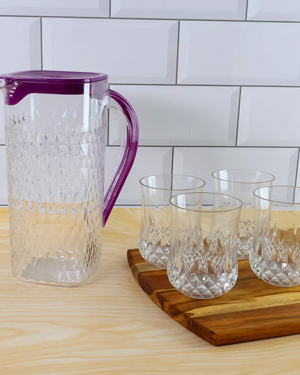 Supermom Roma Plastic Jug With Glasses Combo Set (5 Pc)