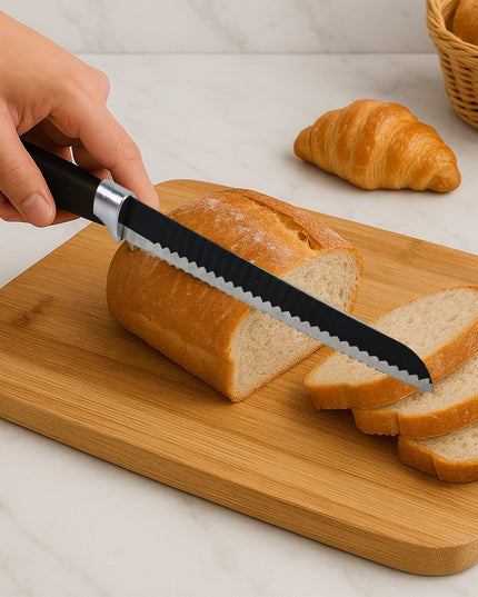 Premium 32 Cm Serrated Bread Knife With Ergonomic Handle