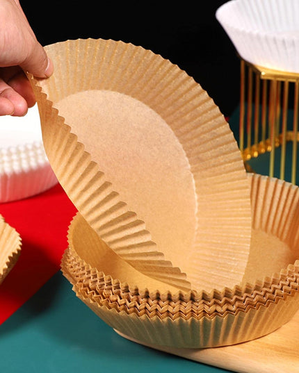 Round Air Fryer Disposable Paper Liner  (50 Pcs Set  160mmx45mm)