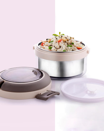 Ganesh Tiara 400ml Stainless Steel Insulated Lunch Box With Leakproof Lid  Folding Spoon