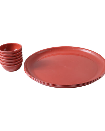 Multipurpose Serving Plate And Bowl Set 3 Plate 6 Bowl (Mix Color)
