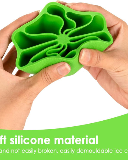 Lemon Shape Flexible Silicone Ice Cube Tray  8-slot Round Ice Mold (1 Pc)