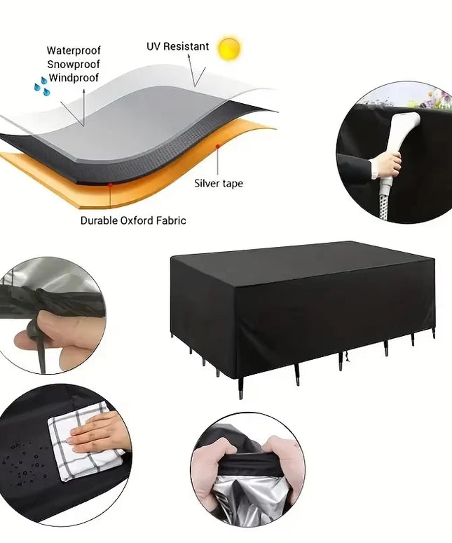 Terrace Patio Furniture Cover Waterproof 210d Furniture Cover, Suitable For Outdoor Sofa Set
