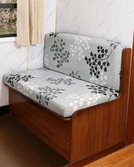 2pcs/set Elastic RV Dinette Cushions Covers Floral Print Spandex Armless Sofa Cover Camper Car Bench Cover Furniture Protector