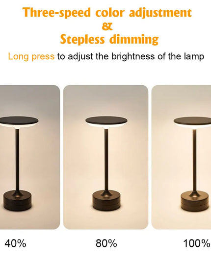LED Table Lamp USB Rechargeabl Portable  Touch Sensor Desktop Night Light Bedroom Night Light Reading Lamps Decor Light