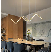 Modern LED irregular long chandelier adjustable chandelier dining room bedroom kitchen home decoration lighting