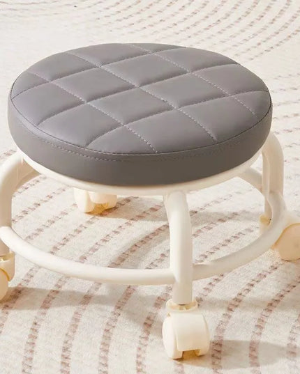 Pulley, Low Stool, Universal Wheel, Small Stool, Seat with Wheels, CHILDREN'S Multi-functional Shoe Changing Stool, round Stool
