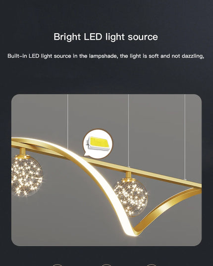 Modern LED Chandelier for Living Room Dining Room Glass Ball Kitchen Lamp Home Decor Lighting Novelty Nordic LED Hanging Lights