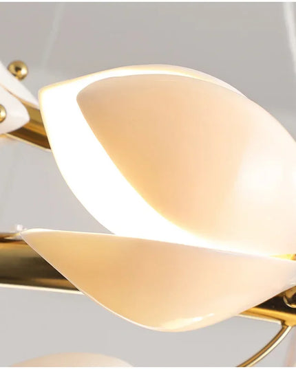Modern Luxury French Creamy Wind Ceramic Chandelier Living Dining Room Bedroom Led Pendant Lamp Home Decor Hanging Light Fixture