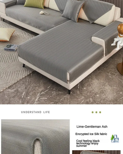 Ice Silk Sofa Cushion Summer Summer Cool Cushion Cushion 2023 New Anti slip Backrest Full Cover Cloth Towel Set