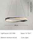 1 Ring-60cm / Electroplating black / Dimmable with remote