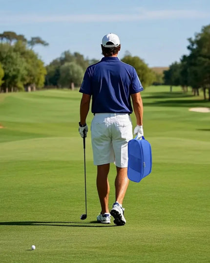 Portable Golf Shoe Bag Oxford Cloth Shoe Carrier Bags Breathable Lightweight Golf Handbag Dustproof Football Tennis Shoe Bag