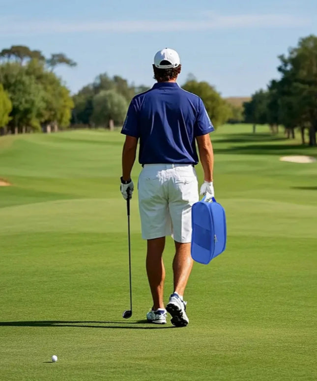 Portable Golf Shoe Bag Oxford Cloth Shoe Carrier Bags Breathable Lightweight Golf Handbag Dustproof Football Tennis Shoe Bag