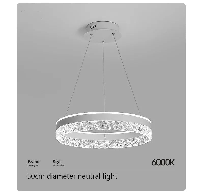 Modern LED Chandelier For Living Room Dining Room Bedroom Study Ring Ceiling Pendant Lamp Lustre Room Decorative Lighting Lamp