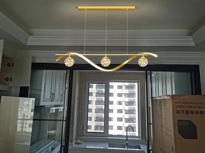 New Modern Led Chandelier For Living Room Dining Room Kitchen Ceiling Pendant Lights Nordic Minimalist Dining Tables Lamps