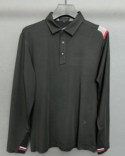 2025 New Golf Men's Autumn and Winter Velvet Long Sleeve T-shirt, Comfortable, Skin friendly, Warm, Free