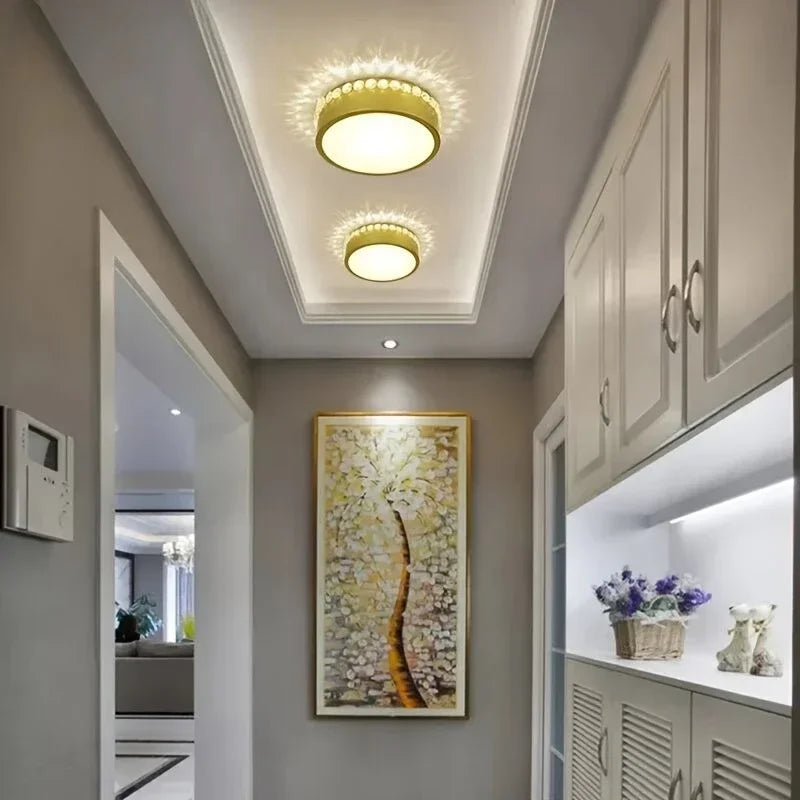 Modern Led Chandelier 12w Small Round Ceiling  Lamp For Living Room Dining  Kitchen Corridor Aisle Star  Lights