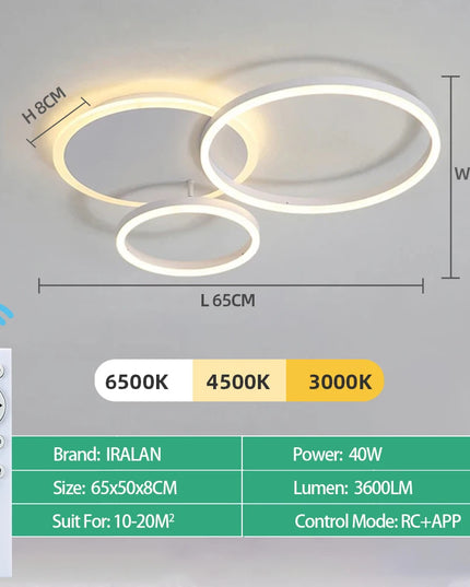 Modern LED Ceiling Chandelier Lighting For Home Living Study Room Bedroom Dimmable Ceiling lamp Indoor Lighting decoration Lamps