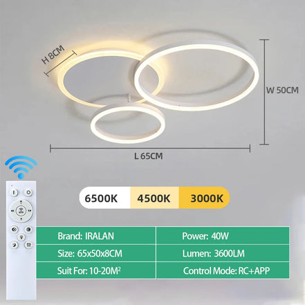 Modern LED Ceiling Chandelier Lighting For Home Living Study Room Bedroom Dimmable Ceiling lamp Indoor Lighting decoration Lamps