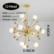 Modern Global Led Chandelier Kitchen Restaurant Living Room Pendant Lamp Organic Glass Acrylic Artificial Satellite Decor Lights