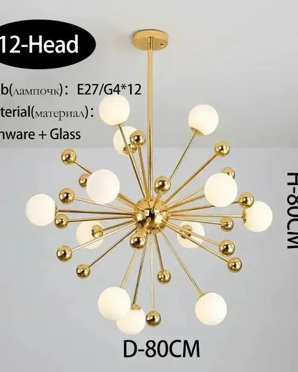 Modern Global Led Chandelier Kitchen Restaurant Living Room Pendant Lamp Organic Glass Acrylic Artificial Satellite Decor Lights