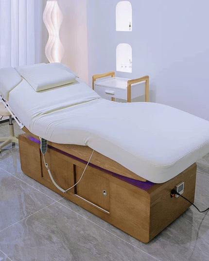 Esthetician Beauty Massage Tables Comfort Tattoo Face Wooden Massage Tables Gua Sha PU Leather Furniture Mát-xa Giường MHAMC