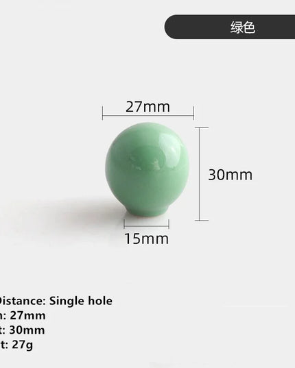 Handles Drawer Cabinet Furniture Kitchen Handles for Cabinet Knob Door Drawer Knob Colour Ceramics Rotundity Single Hole