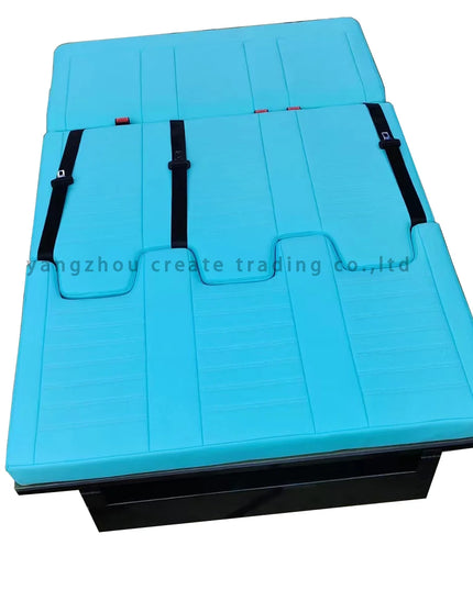 Comfortable Three-Passenger Leather Folding RV Camper Van Sofa Seat Bed Sofa Convertible Into Bed