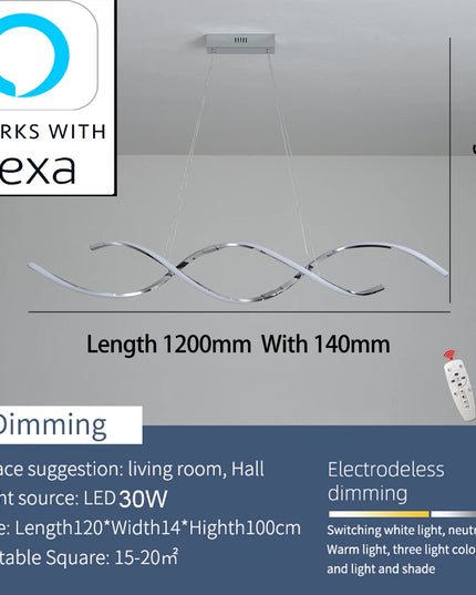 Modern chandelier Lights Simple Dining Room Lights Kitchen Long led Chandelier Living Room Pendant Lamp Home Decoration Lighting