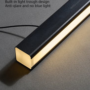 Modern LED linear chandelier for dining room office white bar pendant lights kitchen island lighting black minimalist lamp