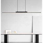 Modern LED Chandelier Featuring Minimalist Linear Panel Design 80/100cm Textured Pendant Light For Dining Rooms Bedrooms  Studie