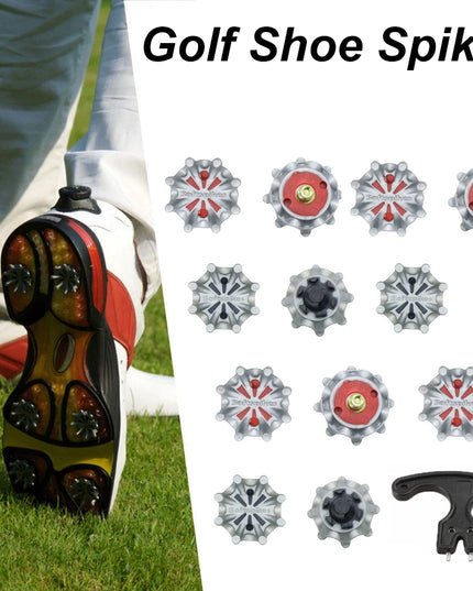 14PCS Golf Shoe Spikes With Spanner Golf Cleats Replacement Set for Lawn Cricket Training Shoe Accessories Golf Player Lover