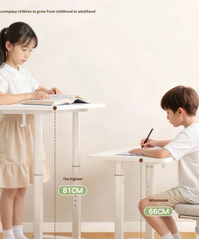Height-adjustable Stone Study Desk Simple Movable Bedside Sofa Side Table for Balcony Bedroom Small Apartment
